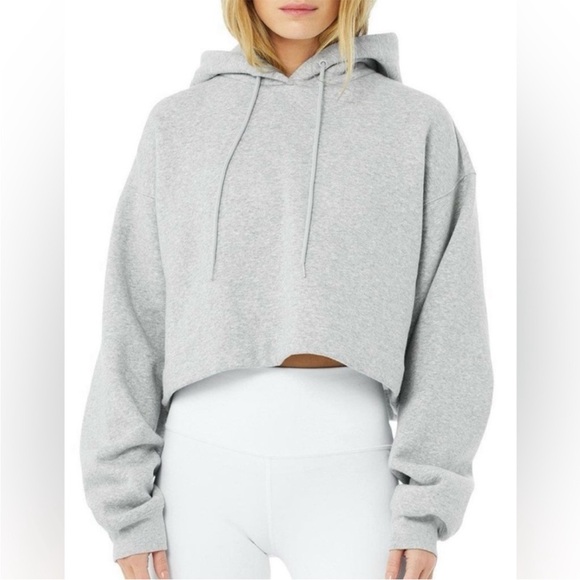 Alo Yoga Bae Cropped Hoodie Sweatshirt - Picture 8 of 9